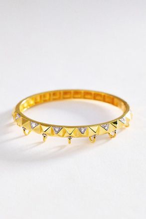 Awe Inspired Sapphire Armor Hinge Cuff Bracelet