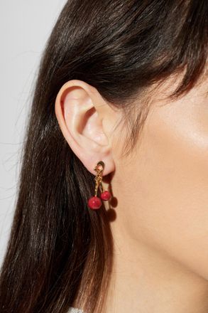 Coach Cherry Motif Earrings, Womens, Red