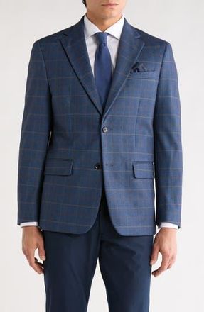 Duchamp Slim Fit Plaid Sport Coat in Navy at Nordstrom Rack, Size 40 Regular