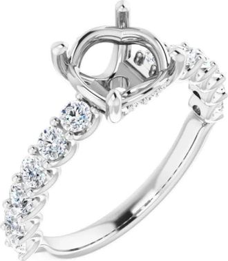 Pompeii3 Lea Lab Grown Diamond Accent Ring Setting