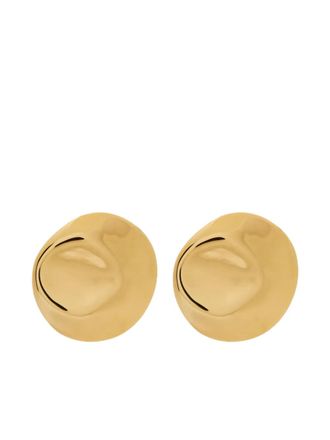 Nina Ricci Dented Medallion earrings - Oro