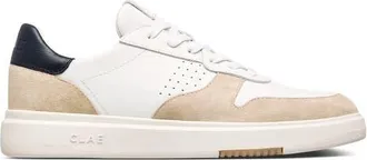 Clae Moses Sneaker in White Wood Ash Black at Nordstrom, Size 11.5