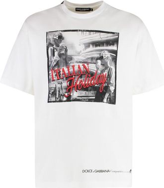 Dolce & Gabbana White Graphic T-Shirt