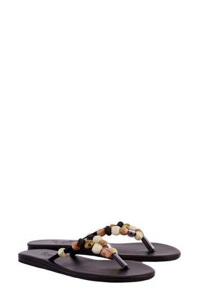 Ancient Greek Sandals Saionara Beaded Flip Flop in Black at Nordstrom, Size 11Us