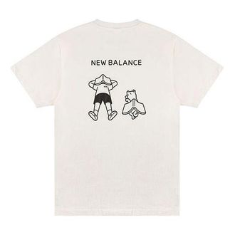 New Balance x Noritake Crossover Funny Pattern Sports Round Neck Short Sleeve Unisex White AMT12347-RSI