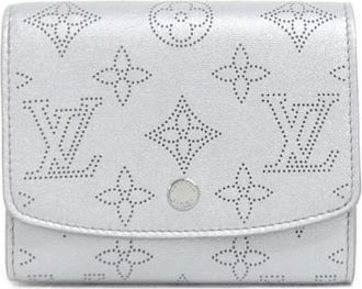 Louis Vuitton Pre-owned Mahina Portefeuille Iris Compact Calf Wallet - Dames - Vintage Accessoires - Grijs - ONE Size - Leer - Vintage