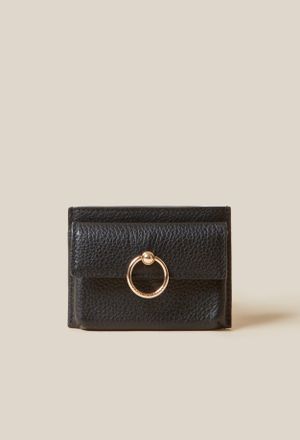 Claudie Pierlot Porte-carte Anouck cuir grain&eacute;