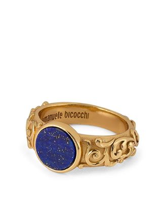 Emanuele Bicocchi arabesque engraved chevalier ring - Gold