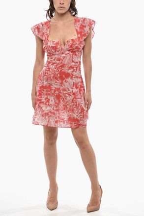 Stella McCartney Silk and Cotton Organza Dress with Print Stella McCartney