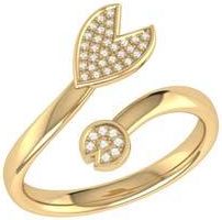 LuvMyJewelry Pac-Man Chase Diamond Ring in 14Kt Gold Vermeil On Sterling at Nordstrom Rack, Size 7.5