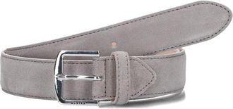 Nubikk Grijze Su&egrave;de Riem - Dames - Riemen - Grijs - 105 CM - Su&egrave;de - Accessoires