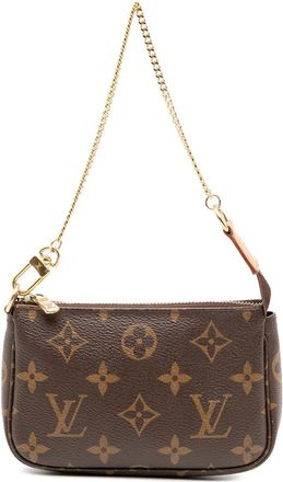 Louis Vuitton Borsa a mano mini Pochette Accessoires con monogramma 2020 - Marrone
