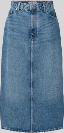Tommy Hilfiger Straight Fit Midi-Jeansrock aus Lyocell Modell LANA in Bleu Melange, Größe 36