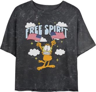 Garfield Juniors Garfield Free Spirit Smile Graphic T-Shirt in Black at Nordstrom, Size Medium