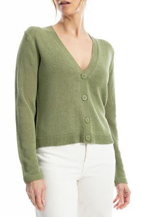 Max Studio V-Neck Cardigan in New Green at Nordstrom Rack, Size Large