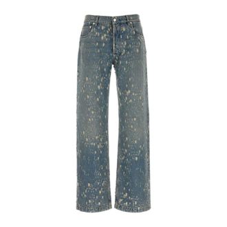 Alexander McQueen Alexander McQueen, Wide Jeans, male, Blue, Size: XL Wide Jeans