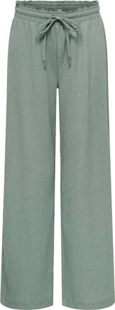 Only Schlupfhose ONLY ONLALTA MW STRING WIDE PANT PNT ZLO, Damen, Gr. XL, L&auml;nge 32, laurel wreath, Web, Obermaterial: 98% Polyester, 2% Elasthan, unifarben