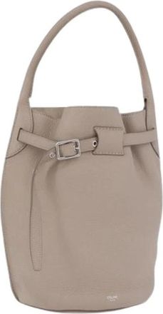 Celine Pre-owned Vintage Bucket Bag - Dames - Vintage Tas - Grijs - ONE Size - Leer - Vintage