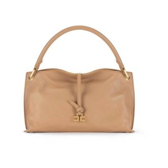 Elisabetta Franchi Tassen, Dames, Bruin, ONE Size, Leer, Medium Boulevard Bag