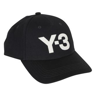 Yohji Yamamoto Accessoires, Heren, Zwart, ONE Size, Katoen, Logo Cap