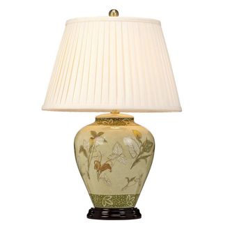 Netlighting Arum 1 Light Table Lamp Brass E27 in Yellow