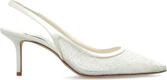 Jimmy Choo London Love 65 Schoenen met Hoge Hak - Dames - Pumps - Beige - 40 EU - Leer - Schoenen