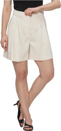 Copenhagen Muse Korte Broeken, Dames, Beige, S, Polyester, Cmtailor-Shorts Stripe