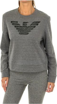 Armani Jeans Lange mouw wit jersey shirt - Dames - Sweatshirts - Grijs - XL - Katoen - Hoodies & sweatvesten