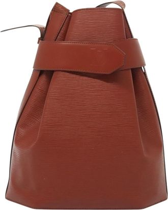 Louis Vuitton Vintage Sac Depaule Handbag Epi Leather Brown Leather Bag (Pre-Owned)