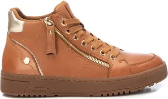 Xti Carmela CollectionWWomens Leather High Top Sneakers By XTI
