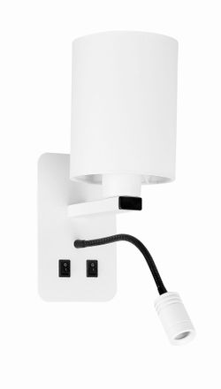 Magnum Applique Candellux Magnum Bianco/nero E27+led Lettura