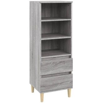 vidaXL Vidaxl - Highboard Grey Sonoma 40x36x110 cm Engineered Wood