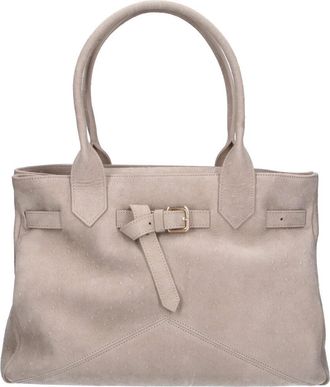 Ballantyne Grey Kate 993 Crocodile-Embossed Calfskin Tote Bag