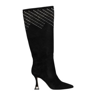 Alma En Pena Laars met strass detail - Dames - Laarzen met Hak - Zwart - 37 EU - Schoenen