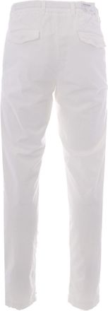 Eleventy Mens Joggers Velvet White Cotton Modal Elastane Trousers