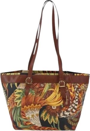 Ferragamo Pre-owned Tote Bags, female, Multicolor, Size: ONE SIZE Pre-owned Flower tote