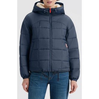 Hunter Camille Crinkle Puffer Jacket in Midnight at Nordstrom, Size X-Large