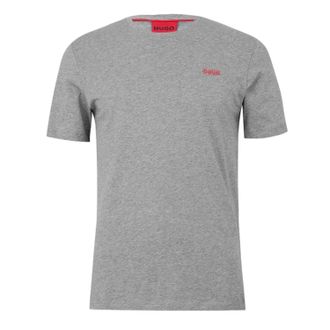 HUGO BOSS Hugo Mannen Small Logo Crew Neck T-Shirt (Middelgrijs)