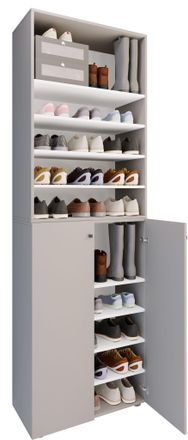 ebuy24 Ebuy24 - Vcm Xl Madera Gran Gabinete De Zapato Estante De Zapatos Botas Grandes Boardmuebles Lona 10 Compartimientos (gris)