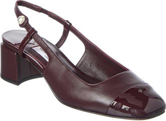 Jimmy Choo London Elisa Sb 45 Leather Slingback Pump