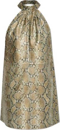 Gestuz Kleedjes, Dames, Beige, S, Leer, Gzfeliza Jurk