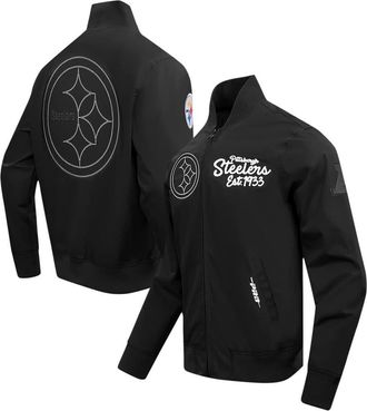 Pro Standard Mens Pro Standard Black Pittsburgh Steelers Paint The City Twill Full-Zip Jacket at Nordstrom, Size X-Large
