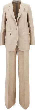 Tagliatore Adrianne linen-blend tailored suit Woman 44