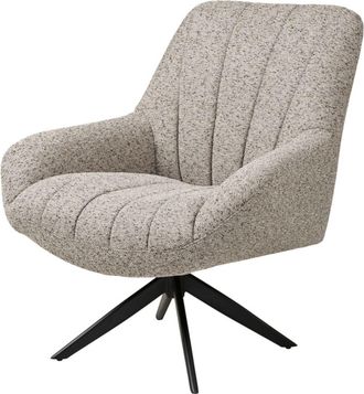 Moloo giratorio tapizado en tela jaspeada color topo