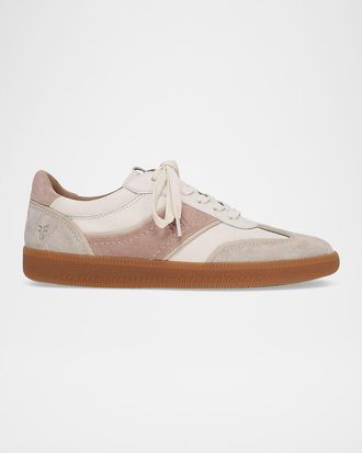 Frye Milly Mixed Leather Low-Top Sneakers