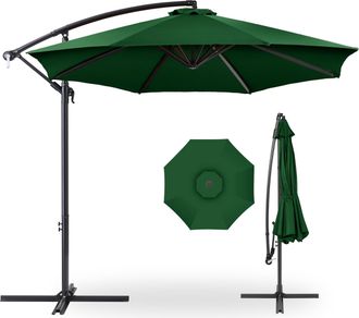 Best Choice Products 10ft Offset Hanging Outdoor Market Patio Umbrella w/ Easy Tilt Adjustment