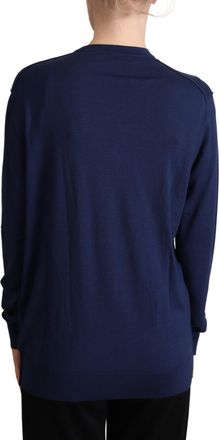 Dolce & Gabbana Womens Virgin Wool Cardigan Navy