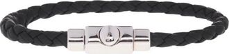Ferragamo BR Record 1L Armband - Heren - Armbanden - Zwart - M - Leer - Accessoires