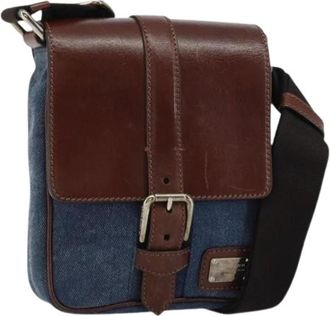 Dolce & Gabbana Pre-owned Schoudertas - Dames - Vintage Schoudertas - Blauw - ONE Size - Leer - Vintage