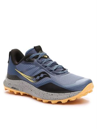 Saucony Womens Peregrine 12 Trail Running Shoes In Basin/gold